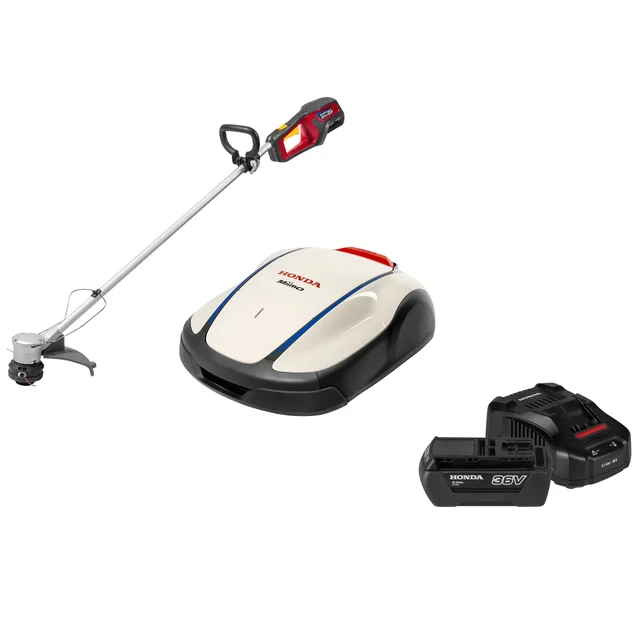 Miimo 1000 Robot Lawn Mower with Installation Kit, Cordless Lawn trimmer + 2Ah Battery & Fast Charger
