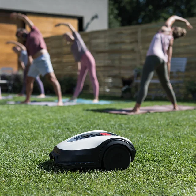Miimo 40 Robot Lawnmower with Wire and Pegs, Cordless Lawn Trimmer + 2Ah Battery and Fast Charger